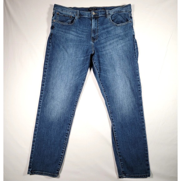 Lucky Brand 412 Jeans Mens 38x30 Blue Athletic Slim Fit Stretch Denim Pants - Picture 1 of 16